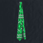 Green Tiger Animal Skin Pattern Design  Tie<br><div class="desc">Exotic green Tiger Animal Skin Pattern with patches of white seamless repeat Design</div>