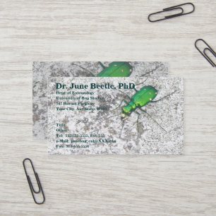Green Tiger Beetle Business Card