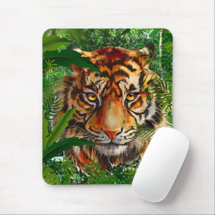 Green Tiger Mousepad   Nature Jungle Tiger