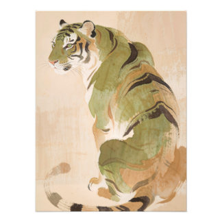 Green Tiger Painting Photo Print
