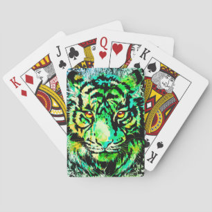 Green Tiger Playing Cards - Tiger Playing Cards