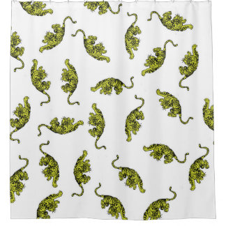 Green Tiger Shower Curtain