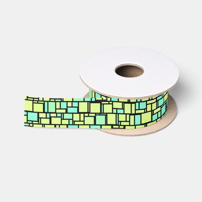 Green TIles Satin Ribbon (Spool)