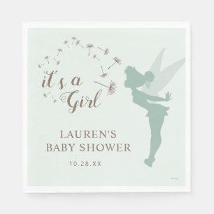 Green Tinker Bell Baby Shower Napkin