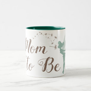 Green Tinker Bell "Mom to Be" Two-Tone Coffee Mug