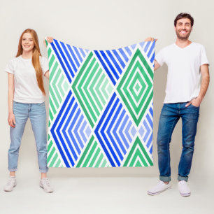 Green to Blue Fleece Blanket