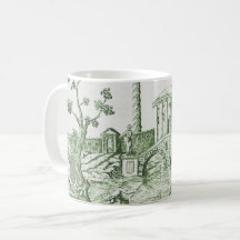 Green Toile de Jouy