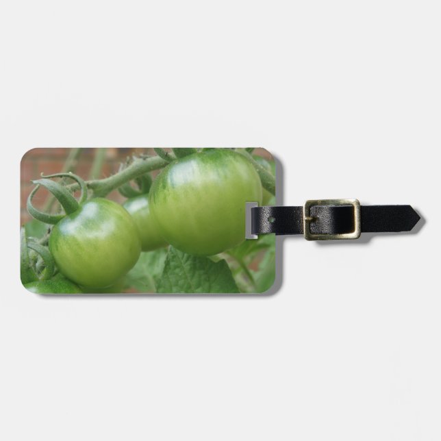 Green Tomatoes Custom Luggage Tag (Front Horizontal)