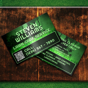 Green tone lawn mowing flyer