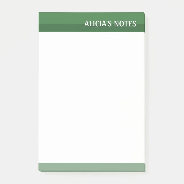 Green Tones Post-it Notes (Front)