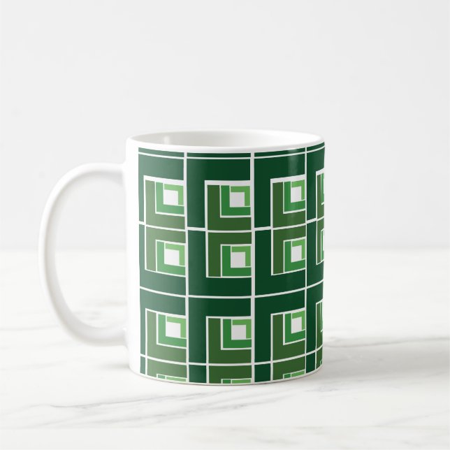 Green Topsy Turvy  Coffee Mug (Left)