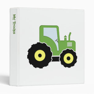 Green toy tractor binder