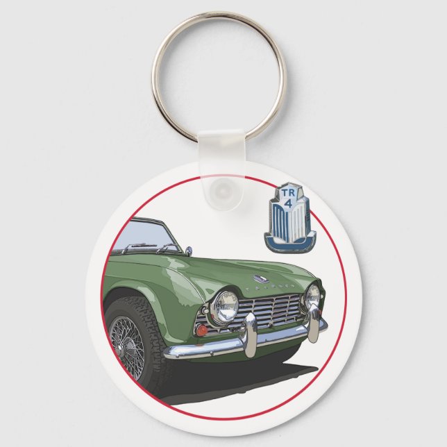 Green TR4 Keychain (Front)