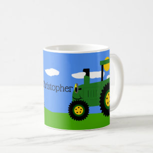 Green Tractor Coffee Mug