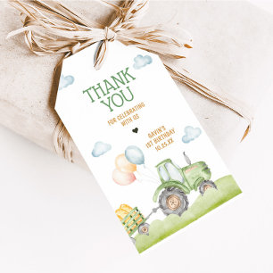 Green Tractor Farm Birthday Party Favour Tags