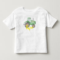 Green Tractor Farm Birthday T-Shirt