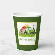 Green Tractor | Farm Theme Birthday Party Decor
