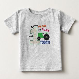 green tractor first 1st birthday shirt