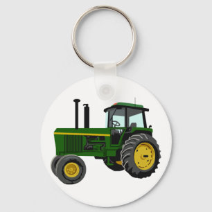 Green Tractor Keychain