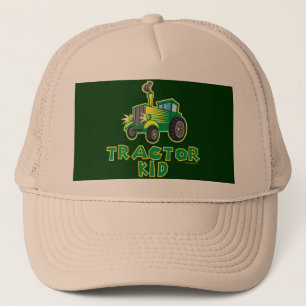 Green Tractor Kid Trucker Hat