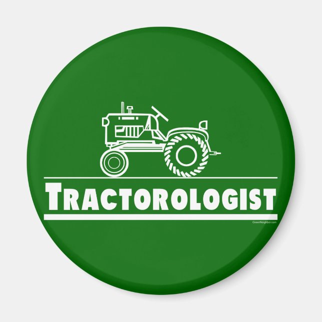Green Tractor Ologist Magnet (Front)
