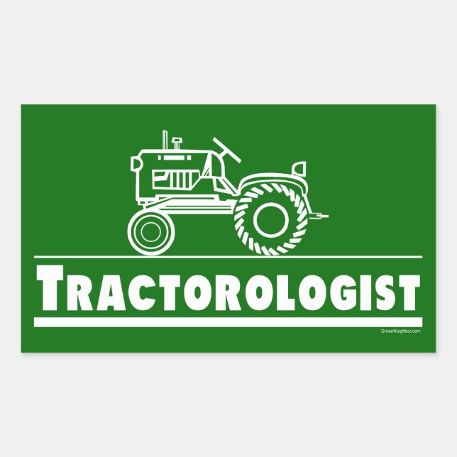 Green Tractor Ologist Sticker (Front)