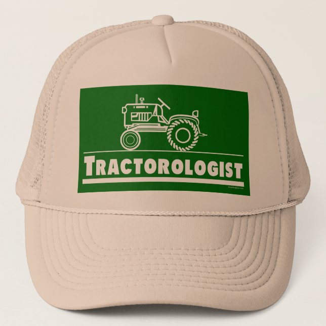 Green Tractor Ologist Trucker Hat (Front)