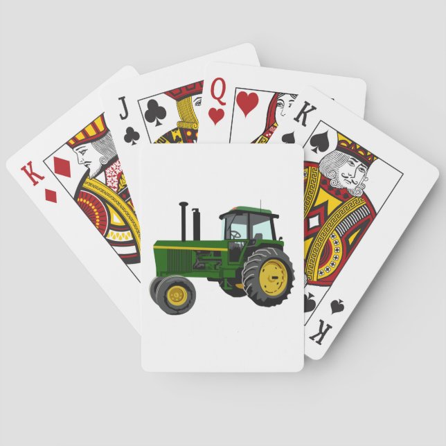 Green Tractor Playing Cards (Back)