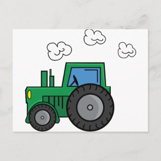 Green Tractor Postcard