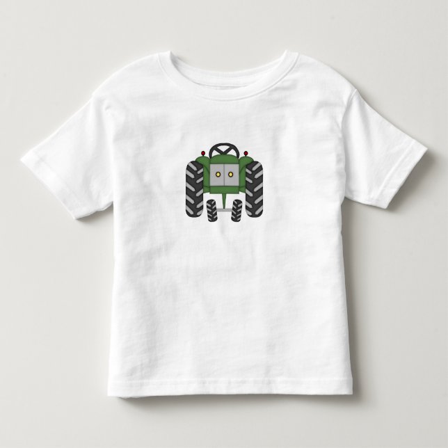 Green Tractor Toddler T-shirt (Front)