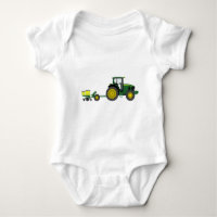 Green Tractor with Planter Cart