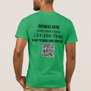 Green Trade Show with Custom QR code T-Shirt