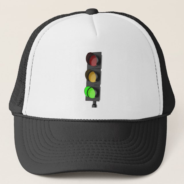 Green traffic light trucker hat (Front)