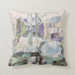 Green Transparency Throw Pillow