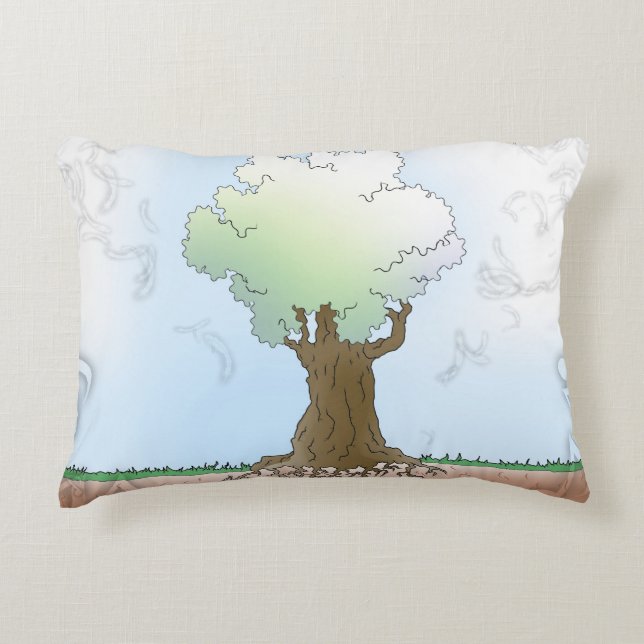 GREEN TREE ACCENT PILLOW (Front)