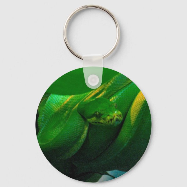 Green Tree Boa Keychain (Front)
