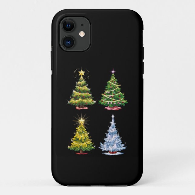 Green Tree Christmas Holiday Winter Case-Mate iPhone Case (Back)