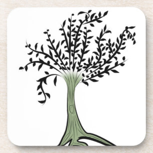 Green tree coaster