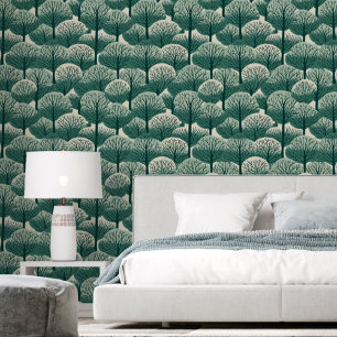 Green Tree Forest Nature Inspired Removable Wallpaper