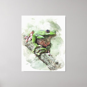 Green Tree Frog Canvas Print