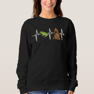 Green Tree Frog English Cocker Spaniel Heartbeat D Sweatshirt
