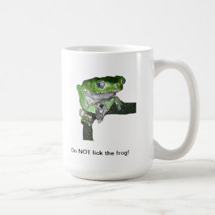 Green tree frog mug
