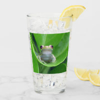 Green Tree Frog Tumbler / Shaker Glass