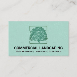 Green Tree Logo Landscaping Business Card