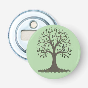 🌳 Green Tree of Life Magnetic Bottle Opener