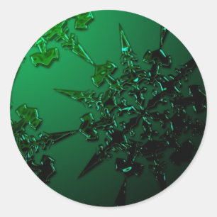 Green Tree Ornament Christmas Cards Stickers