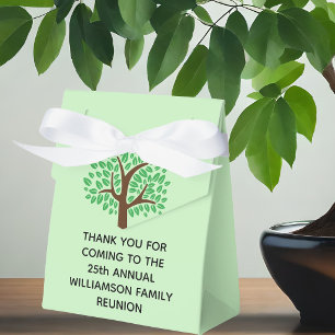 Green Tree Picnic Family Reunion Custom Party Favor Box