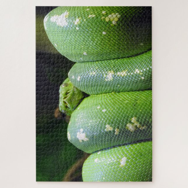 Green Tree Python Jigsaw Puzzle (Vertical)