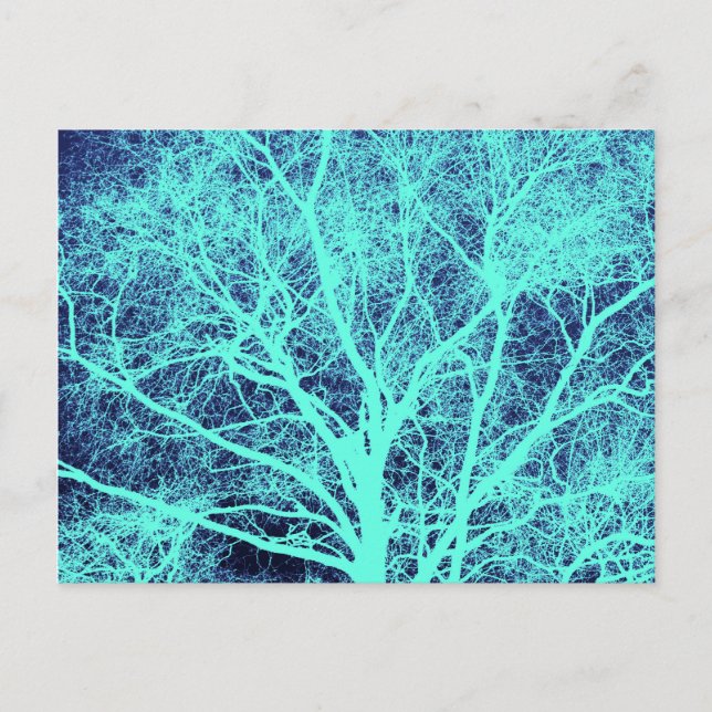 Green tree silhouette postcard (Front)