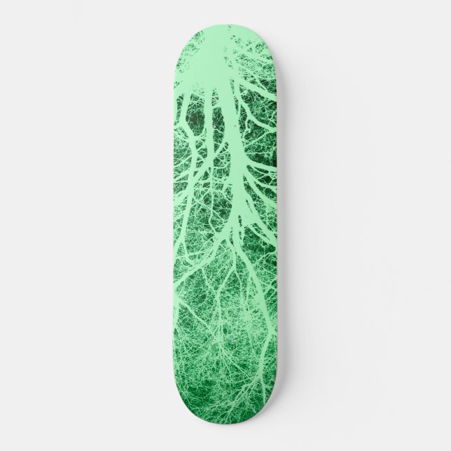Green tree silhouette skateboard (Front)